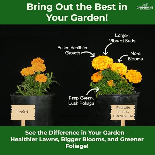 13-13-13 Slow Release Granular Fertilizer – All Purpose Plant Food 13 13 13 for Outdoor Grass, Vegetables, Roses, Flowers, Shrubs, Trees. Lawns, Gardens, Potted Plants (3 quarts) (96 Ounce)