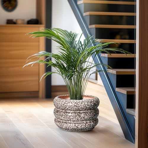 Ceramic Pots for Plants (10 Inch / Leopard Print White)