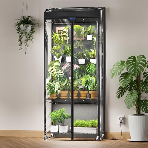 LH750 Pegboard Indoor Greenhouse with Grow Light (5000K-LH750 / 29.5x13.8x67.9IN w/ Tent)