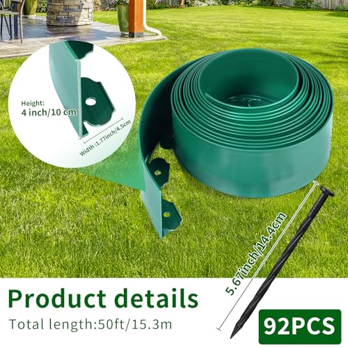 Landscape Edging 4in Garden Edging Borders No Dig 50ft (50 Foot)