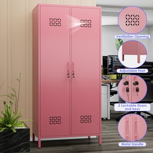 Pink Locker Cabinet (Pink / 2 Doors)