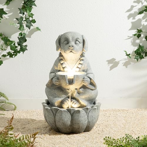 Water Fountain Outdoor (Concrete Dog / 22"H)
