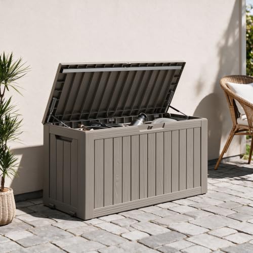 91 Gal Deck Box (91 Gallon / Striped Grey)