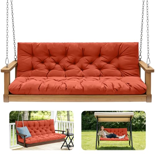 Porch Swing Cushions (Orange / 47x 40 inches)