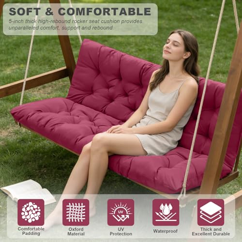 Porch Swing Cushions (Wine Red / 40x 40 inches)