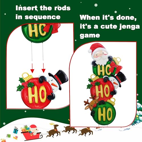 3 Pack Metal Christmas Yard Signs Decor for Multiple Stacked (Christmas Decoration Ball)