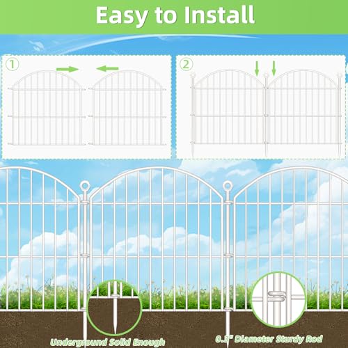Decorative Garden Fence (White / 24 in(H))