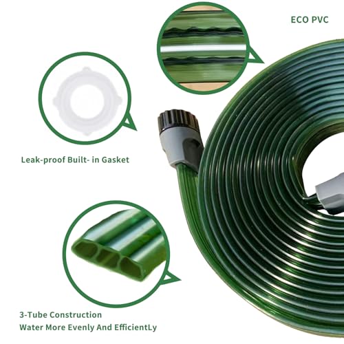 2026 Sprinkler Hose & Soaker Hose for Yard (50FT*3(150ft))