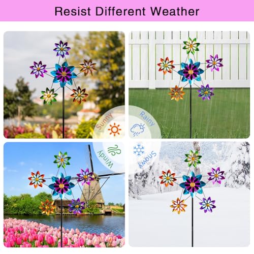 Outdoor Kinetic Wind Spinner (Flower)
