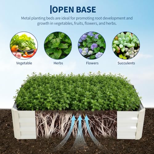 4x2x1 FT Raised Garden Bed with PE Cover & Self (Beige W/ Pe Cover / 4x2x1 ft)