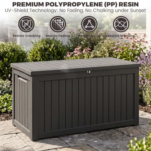 Outdoor Storage Box (Black / 270 Gallon 3.1 XXL)