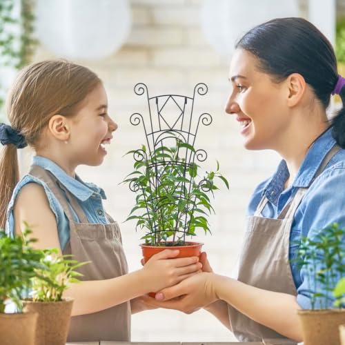 4 Pack Stackable Metal Plant Trellis for Climbing Plants Outdoor