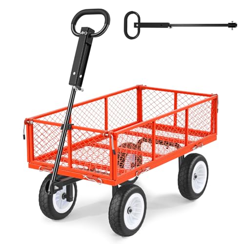 900 LBS Steel Garden Cart (Red)