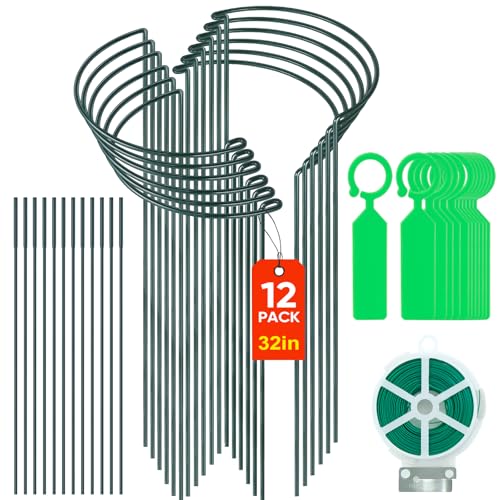 12 Pack 10" W x 32" H Plant Support Stakes (10" Wide x 32" High)