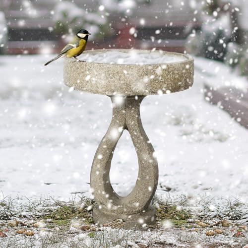 21.8”Birdbaths for The Garden Clearance (21.8in. H / stone-brown)