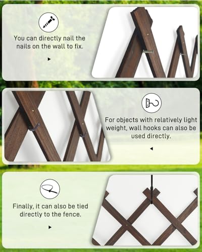 Expandable Wooden Latice Fence Panel (1 PACK / 2.2 x 5.2 ft)