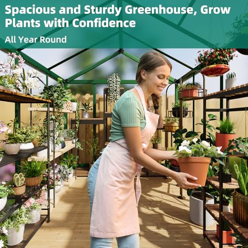 6x8 FT Greenhouse (Green / 6x8 FT)