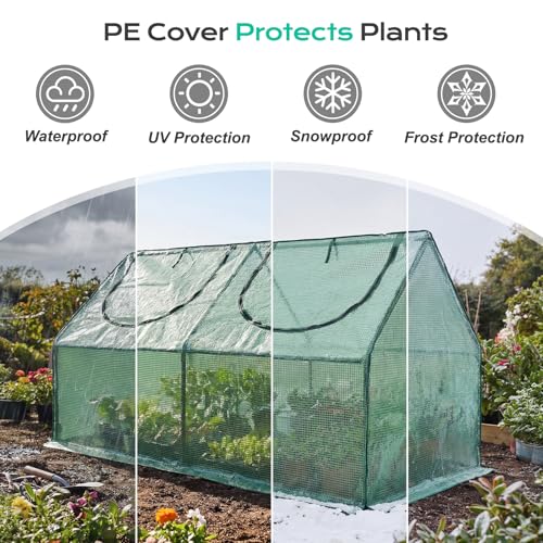 6x3x3 FT Mini Greenhouse with Roll (Green / 6x3x3 FT)