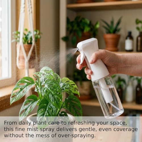 200ml Continuous Mist Spray Bottle for Hair Plants and Skin Care (Variety Pack of 2)