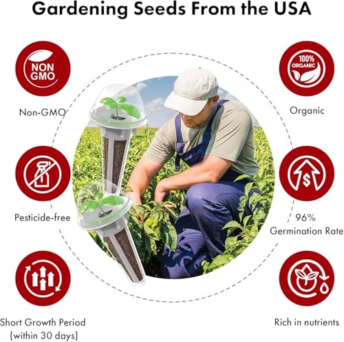 Veggies Seeds Pod Kit Compatible with AeroGarden Hydroponic Growing System (8-pods / Veggies)