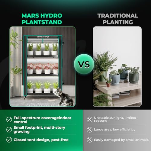 6 Tier Indoor Garden System with 225W Full Spectrum LED Lights