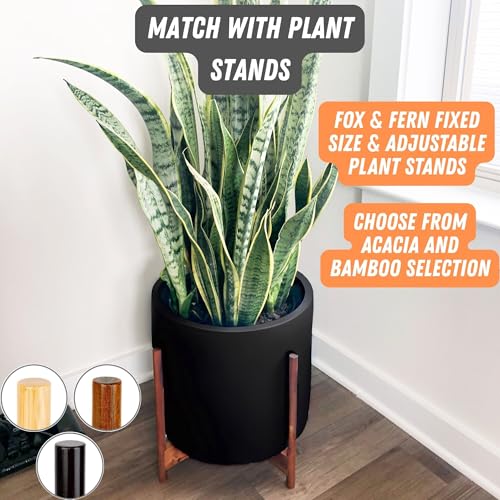 Large Planter for Indoor or Outdoor (Matte Black / 14.6 Inch)