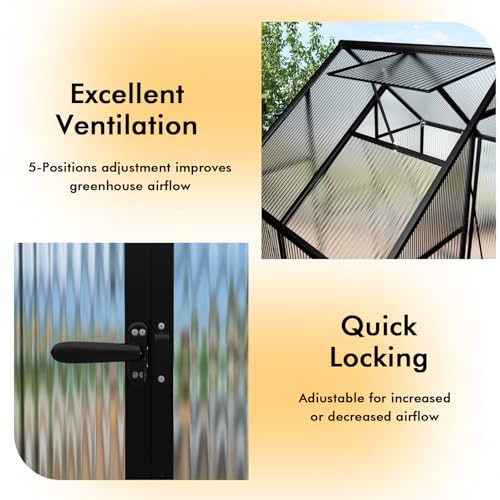 5.5X4FT Greenhouse with Thermometers