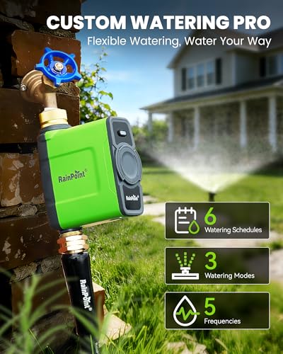 WiFi Water Timer for Garden Hose (Green / Brass Outlet Timer without Hub)