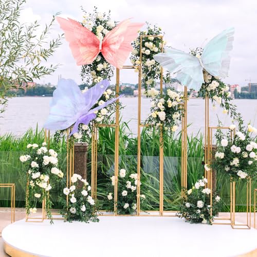 3 Pcs Large Butterfly Decorations 3D Silk Flying Butterfly (Butterfly / White, Pink, Purple)