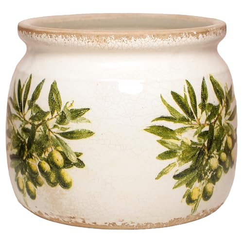 Olive Ceramic Planter (Olive Green / 6.3 in)