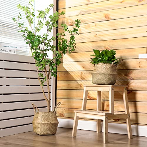 12 Pcs Woven Seagrass Baskets Belly Basket (L,13''dx11''h)
