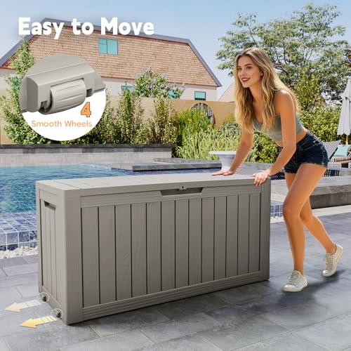 Outdoor Storage Box (Grey / 75 Gallon)