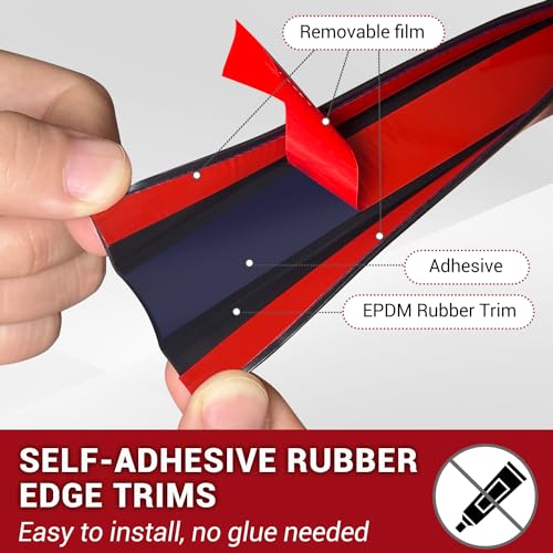 Rubber Edge Trim (Fit 7/8" - L20' / Black)