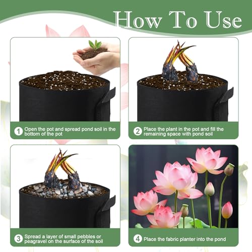 12Pcs Lily Plant Pots for Pond (3 Gallon)