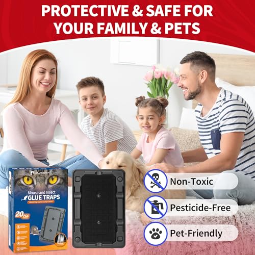 Mouse Traps 20 Pack Sticky Mouse Traps Indoor for Home (Small)