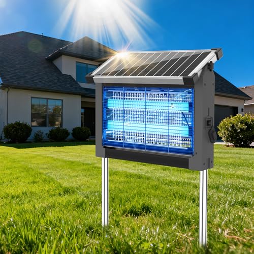 Solar Bug Zapper Outdoor (Light Gray)