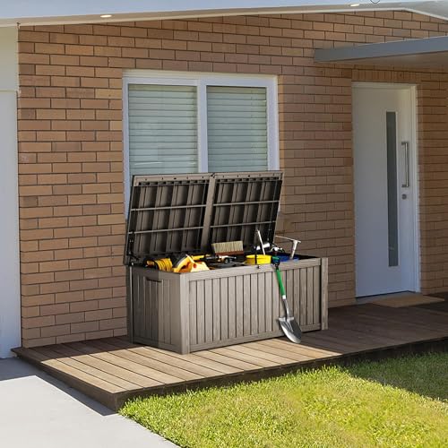 Outdoor Storage Box (Grey / 180 Gallon)