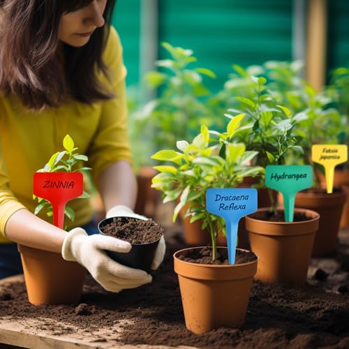 Plant Labels 120pcs with Garden Plant Markers Pen of Outdoor Waterproof (Color T-120 pcs)