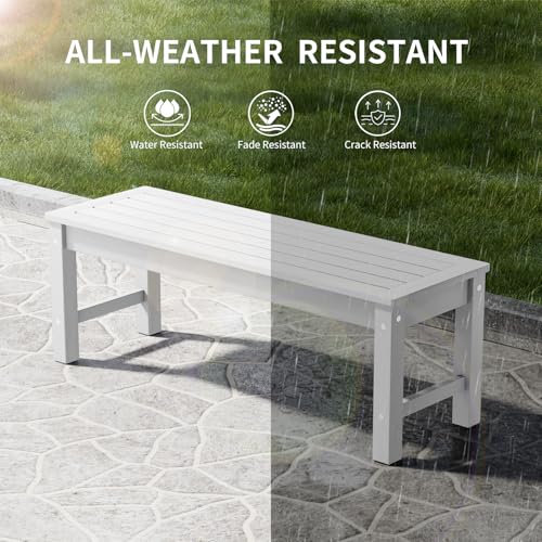 47" Backless Outdoor Bench for 2 (2 Count)