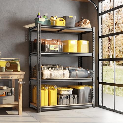 4 Tier Garage Shelving (15.7"D × 31.5"W × 48"H)