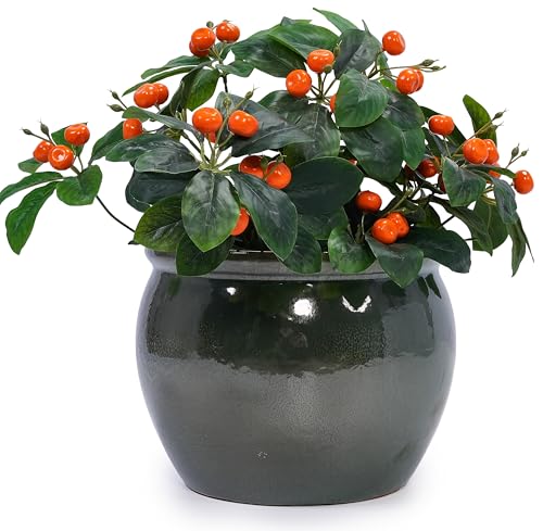 Ceramic Plant Pots Set of 3 Size (Antique Blue Green)