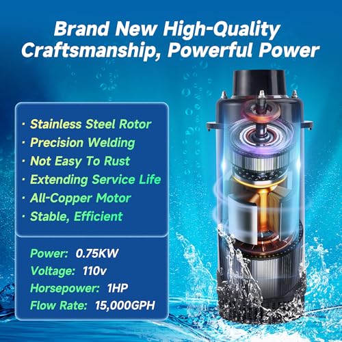 Pond Fountain Aerator (Blue B)
