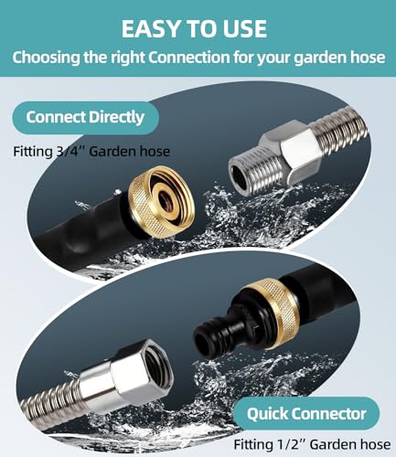 Jet Nozzle High Pressure Hose Nozzle (Black / 18inch)