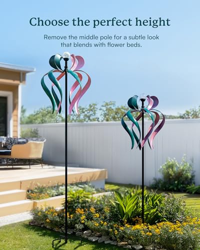 89" Wind Spinner Outdoor with Solar Light (Dancing Ribbon)