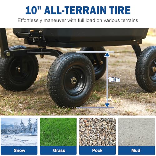 900 lbs Poly Garden Dump Cart