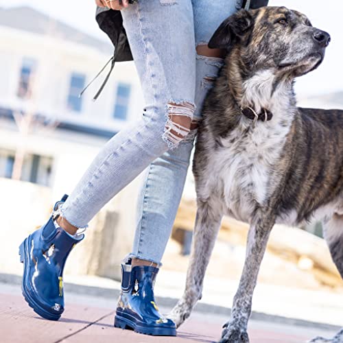 Women's Waterproof Ankle Rain Boots (11 / Black Horse Fur)