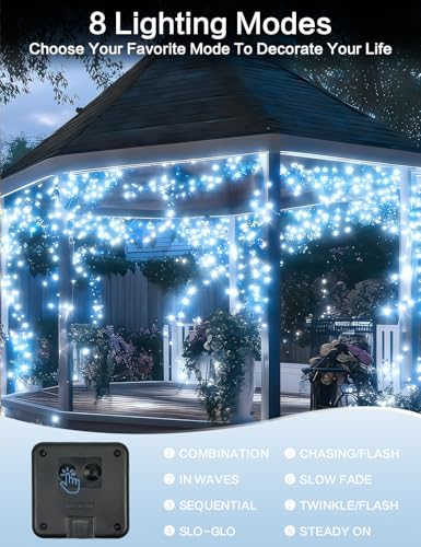 Solar String Lights Outdoor (Cool White / 6 Pack(100LED))