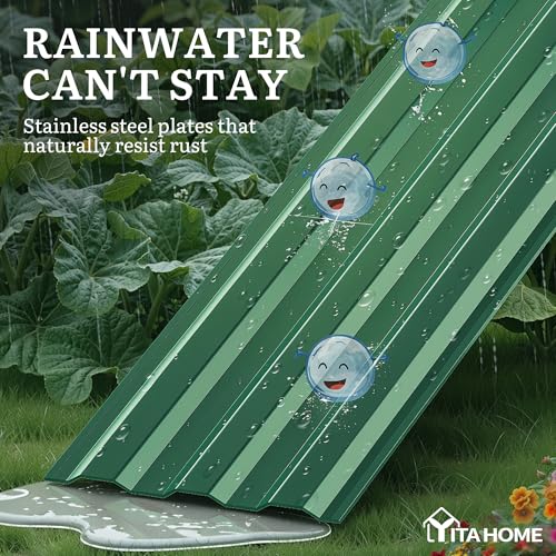 2pcs 6x3x1ft Galvanized Raised Garden Bed (6x3x1ft 2pcs / Green)