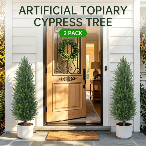 4FT Artificial Cedar Topiary (Cedar Green / 4 FT)