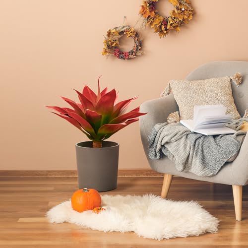 Fall Fake Agave Artificial Plant Outdoor (Red Green / 22 Inches)